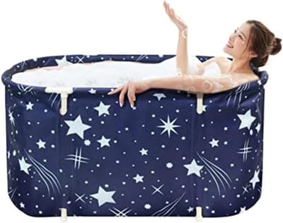 Ligbad opvouwbaar volwassenen - Opvouwbaar bad - Ligbad vrijstaand - 113 x 68 x 57 cm - Blauw