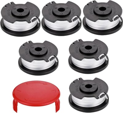6 Vervangende Draadspoelen voor One-Hell GE-CT 18/28 Li TC, 1.6 mm, Geschikt voor Brushcutter en Tuingereedschap