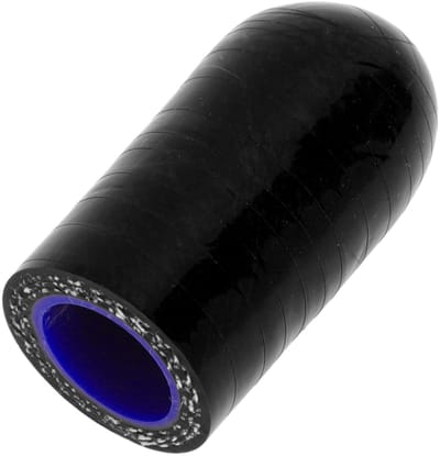 Dailygoods- Slangopzetstuk Siliconen - Zwart/Blauw - 30 mm Lengte - 14 mm Binnendiameter - Hoge Temperatuur Weerstand - Meerlaags Geweven Stof - Slangmondstuk