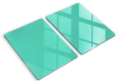 Wallfluent Glazen Snijplanken - Groente Snijplanken Glas - 2 stucks 40 cm x 52 cm - Groente Snijplanken van Glas - Snijplank van Glas - Design Glazen Snijplank Keuken - Antislip Glazen Serveerplank