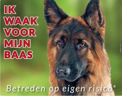 Duitse Herder Waakbord - Ik waak voor mijn baas