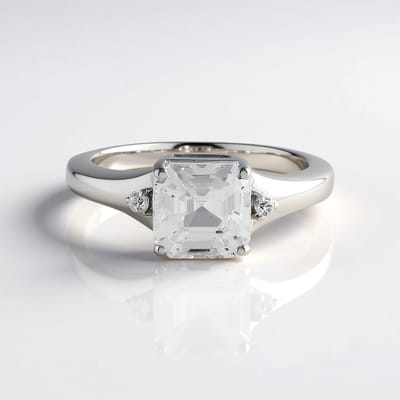 Cavill - Zilveren Ring met 2,62 ct Cambodjaanse Kussen Geslepen Zirkoon - 925 Sterling Zilver - Vintage Elegante Ring Dames - Pavé Zetting