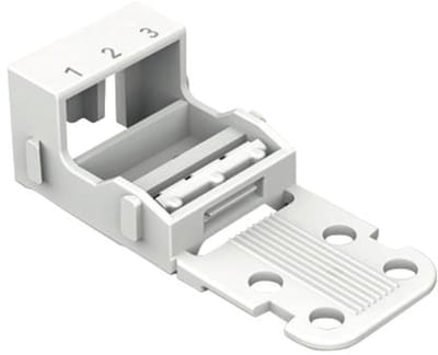 Bevestigingsadapter voor 3-draads klemmen 4 mm² met vergrendelvoet voor staande montage