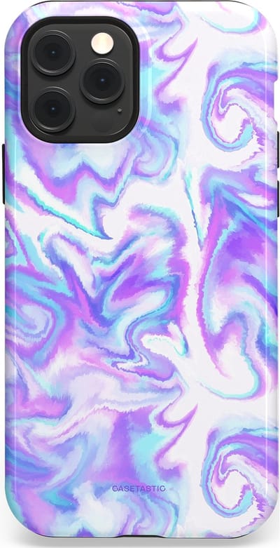 Casetastic Hoesje Geschikt voor Apple iPhone 12/12 Pro Magsafe - Stijlvolle Beschermende Duo-layer Case - Tie Dye magie
