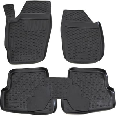 3D Exclusieve Rubberen Vloermatten Compatibel Met Skoda Roomster 2006-2015 4st, Bevestigingssysteem, Alle Seizoenen