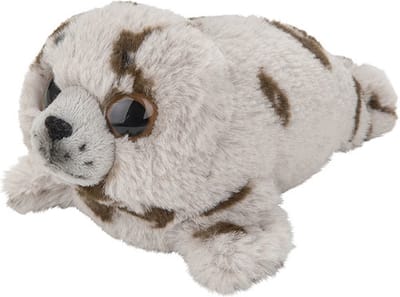 Nature Planet Zeehond knuffel - grijs - pluche - 18 cm - knuffeldier