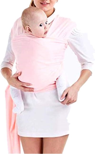 Babydraagzak - Draagdoek baby - Baby dragen - Gelijkmatige gewichtsverdeling - Tot 16 kg - Roze