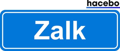Hacebo - Plaatsnaam Sticker - 29x10 CM - Zalk sticker - Verkeersborden sticker - grappige cadeaus - Zalk
