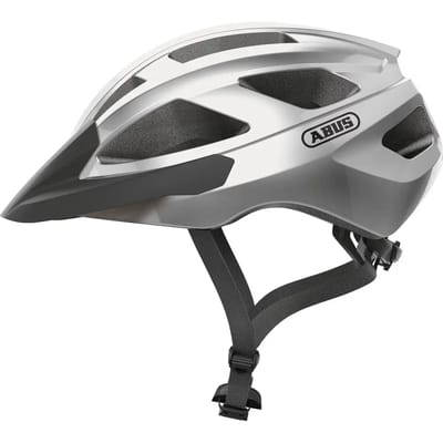Fietshelm ABUS MACATOR gleam silver L - 58-62 cm - zilver - Geschikt voor gebruik op elektrische fietsen - stadsfietsen - 360 g