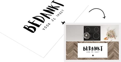 Keukenloper - Loper keuken - Quotes - Bedankt voor je inzet - Spreuken - Collega - 120x60 cm - Keukenloper vinyl