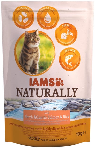Iams Naturally Cat Adult Zalm&Rijst 700 g