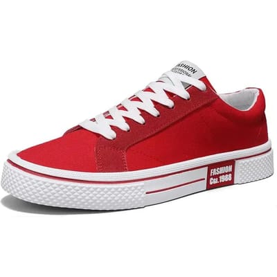 Chaussures pour hommes Mode Chaussures en toile rouges Homme Baskets basses classiques Harajuku Hip Hop Chaussure de skate Chaussures vulcanisées Tenis Masculino 44 rouge