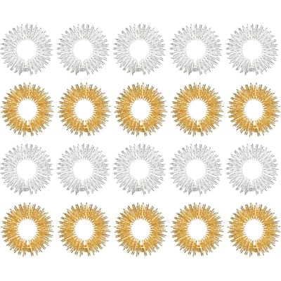 40-delige vingersensorische massagering voor tieners, volwassenen, stille stressverminderaar en stimulator 20PCS veelkleurig