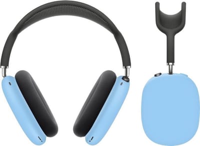 KELERINO. Siliconen Cover Case geschikt voor Airpods Max - Lichtblauw