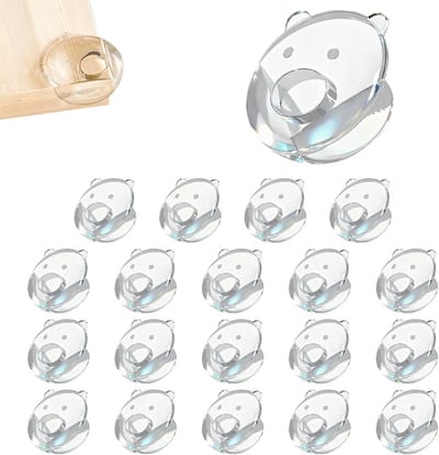 Dailygoods - Hoekbeschermers, tafelhoekbeschermers voor baby's - 20 stuks doorzichtige meubelhoekbeschermers, babybestendige kinderveiligheid, anti-botsingskussens met dik materiaal en sterke hechting