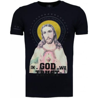 Local Fanatic Jezus rhinestone t-shirt