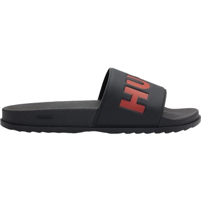 Hugo Heren-slippers met open teen (Zwart)