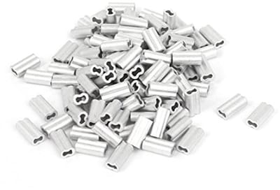 1mm Draad Touw Aluminium Mouwen Clip Fittings Kabel Crimps - 100 Stuks