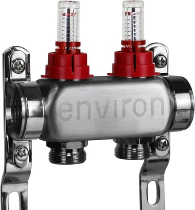 Verwarmingscircuitverdeler voor Vloerverwarming - 2-12 Circuit Opties met Kogelkraan en Snelontluchtingsset