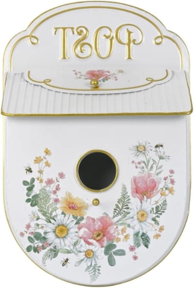 Brievenbus Muurbeugel - Postbus Decor - Buiten Decoratie - Afsluitbaar Veilig - 1500 Gram - Wit