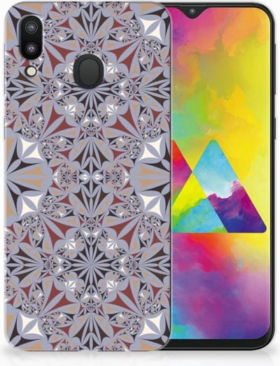Samsung Galaxy M20 (Power) TPU Siliconen Hoesje Flower Tiles