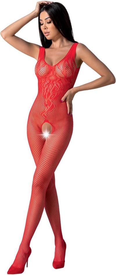 Passion - Bs098 Red Bodystocking One Size