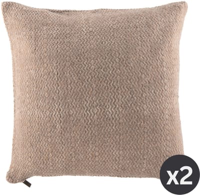 Tiseco - Kussen ARTEM (gevuld) - SET/2 - 45x45 cm, taupe