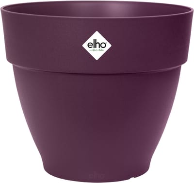 Elho Vibia Campana Rond 30 - Bloempot voor Buiten met Afwateringsgaten - 100% Gerecycled Plastic - Ø 29.8 x H 25.8 cm - Esdoorn paars