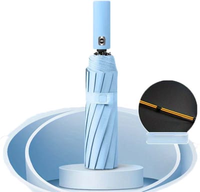Livano Windproof Paraplu - Opvouwbaar - Moderne Stormparaplu - Stormproef - Automatisch Uitklapbaar - Umbrella - Blauw