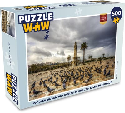 Puzzel Wolken boven het Konak plein van Izmir in Turkije - Legpuzzel - Puzzel 500 stukjes