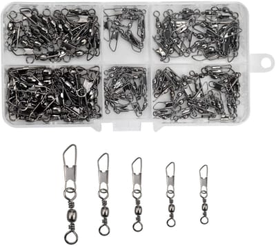 Dailygoods- Swivel 360 Graden Rotatie - Vis Accessoires - Veiligheid Snap - Tackle Kit - Roestvrij Staal - 100 Stuks - Visaccessoires
