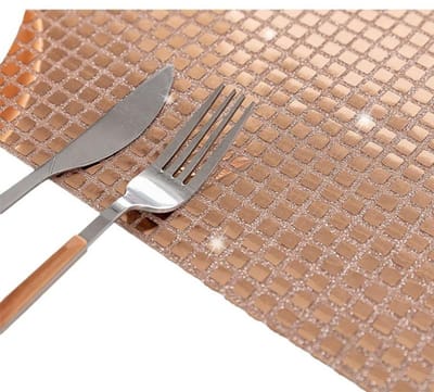 Dailygoods- Plaatsmat Afwasbaar - Disco-Pailletten - Hittebestendig - Antislip - 12 Stuks - 30 x 45 cm - Tafelkleed