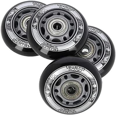 Inline Skate Wielen Set 64mm 82A met ABEC-9 Lagers (4 Stuks)