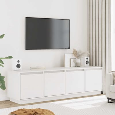 vidaXL - Tv-meubel - 156x37x45 - cm - massief - grenenhout - wit