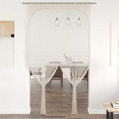 vidaXL - Gordijn - macramé - 140x240 - cm - katoen