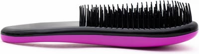 Intirilife Haarborstel mini borstel in paars - 15 x 6,5 x 3,5 cm - Ontwarrende borstel voor het ontklitten van droog en nat haar met plastic borstelharen Praktisch voor in de handtas en op reis