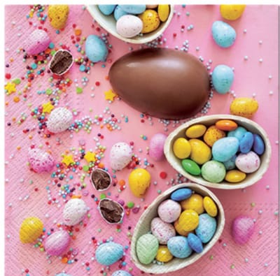 Dekoratief | Pakje 20 servetten 'Chocolate celebration', 33x33cm | A702181