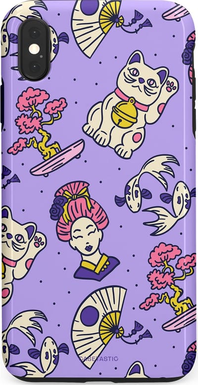 Casetastic Hoesje Geschikt voor Apple iPhone Xs Max - Stijlvolle Beschermende Duo-layer Case - Bonsai