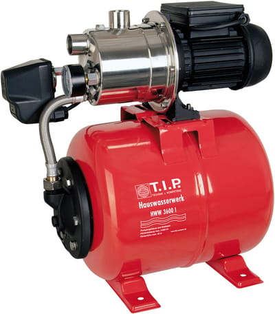 T.I.P. HWW 3600 I Hydrofoorpomp / Tuinpomp - 3600l/u - 650W - Drukvat 18L - Opvoerhoogte 40 m - RVS