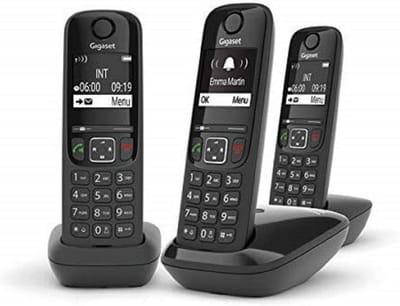 Draadloze DECT Telefoon Trio Zonder Antwoordapparaat - Zwart