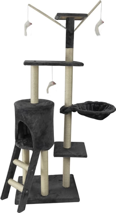 Homestyle Budget Krabpaal Pebbles 50x35x138 cm - Krabpalen - Grijs