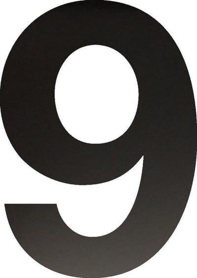 Huisnummer 50 cm - Nummer 9 - Mat Zwart