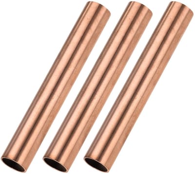 Dailygoods- Koperen Buis 16 mm - 3 Stuks - Wanddikte 1 mm - Lengte 100 mm - Voor Huisinrichting - Voor Zelfbouw Kunsthandwerk - Koppeling