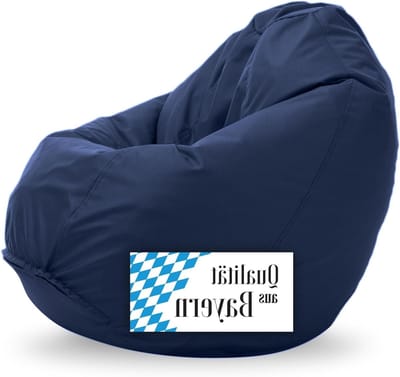 Kinderzitzak Classico - Zitzak kinderen Bean bag - Ontspannen en spelen - Voedselveilige EPS-parels - 70 x 60 cm - Blauwgrijs
