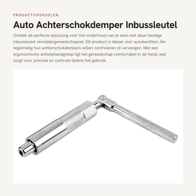 Dailygoods- Achterschokdemper Inbussleutelset - Antisliphandgreep - Roestvrij Staal - Onderhoudsvriendelijk - Hoge Hardheid - Duurzaam Ontwerp - Schokdemper Sleutel