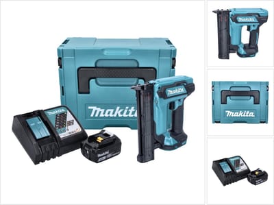 Makita DFN 350 RF1J accu staande spijkermachine 18 V 15 - 35 mm + 1x oplaadbare accu 3.0 Ah + lader + Makpac