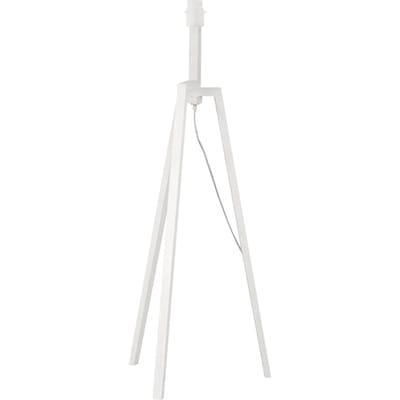 Home Sweet Home - Moderne vloerlamp Woody - white - Houten Staande lamp - 44/44/130cm - geschikt voor E27 LED lichtbron - geschikt voor woonkamer