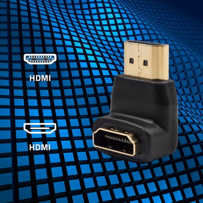 Qoltec HDMI A-adapter mannelijk |   HDMI A vrouwelijk |   hoek
