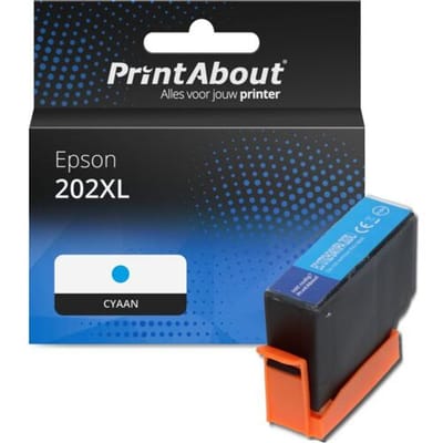 PrintAbout Inktcartridge 202XL (C13T02H24010) Cyaan Hoge capaciteit geschikt voor Epson