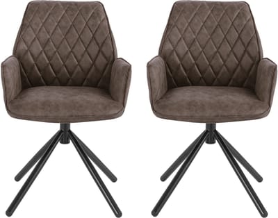 Preston-Stoel - 2 Pack - Donkerbruin